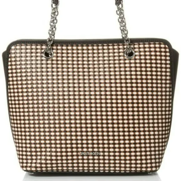 Calvin Klein Hailey Tote Black Multi-Color - Picture 1 of 3